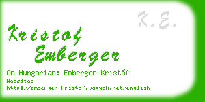kristof emberger business card